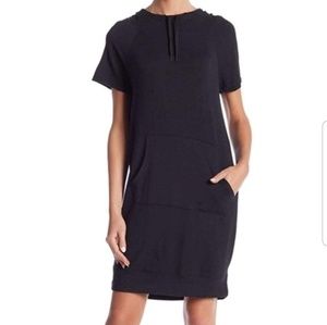 WORKSHOP DRESSES Short Sleeve Hooded Dress